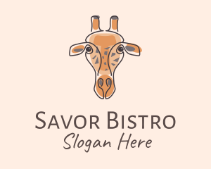 Giraffe Head Safari logo design