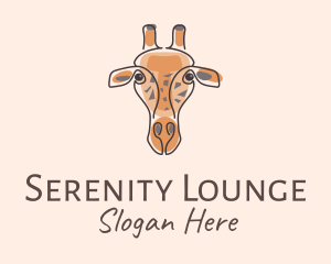 Giraffe Head Safari logo design