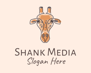 Giraffe Head Safari logo design