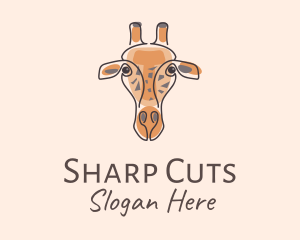 Giraffe Head Safari logo design