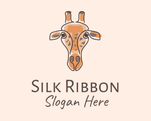 Giraffe Head Safari logo design