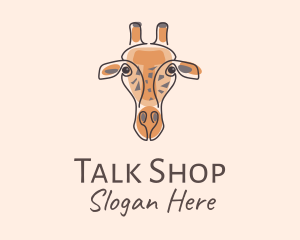 Giraffe Head Safari logo design