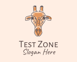 Giraffe Head Safari logo design