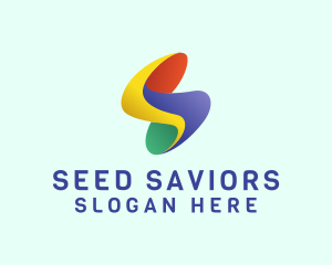 Modern Colorful Letter S  logo design