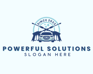 Car Pressure Washer Cleaning logo design