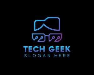 Tech Geek Nerd  logo design