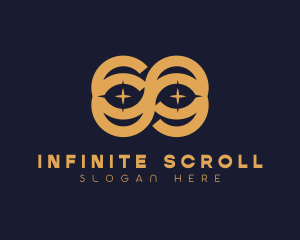 Infinite Loop Sparkle logo design