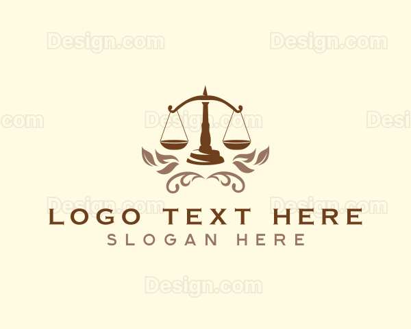 Ornamental Legal Scale Logo