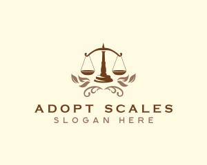 Ornamental Legal Scale  logo design