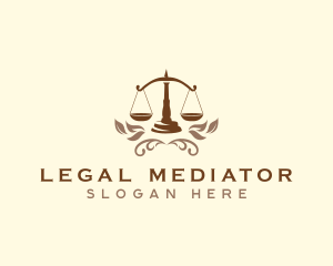 Ornamental Legal Scale  logo design