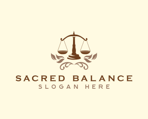 Ornamental Legal Scale  logo design