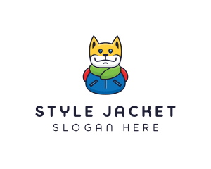 Winter Jacket Cat logo design