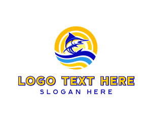 Marlin Ocean Fish logo