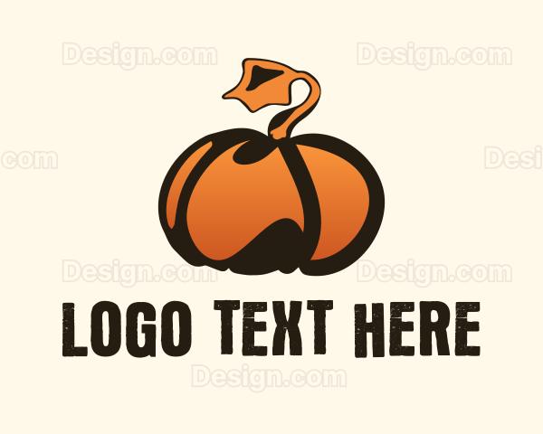 Gradient Pumpkin Farm Logo