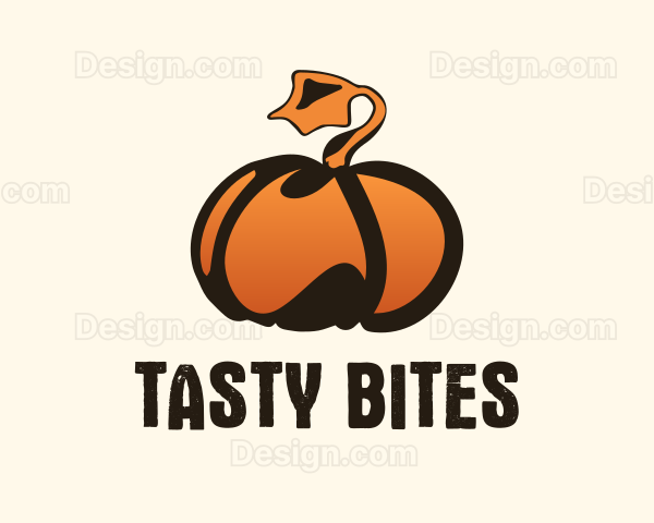 Gradient Pumpkin Farm Logo