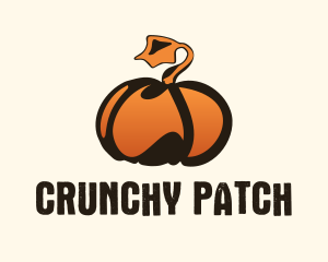 Gradient Pumpkin Farm  logo design