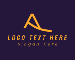 Stylish Golden Letter A logo