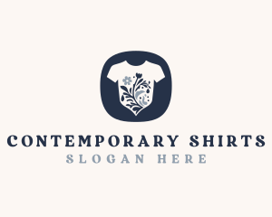 Floral Shirt Laundry logo design