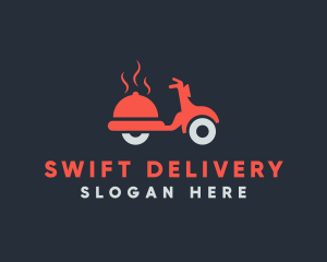 Food Delivery Vespa logo design