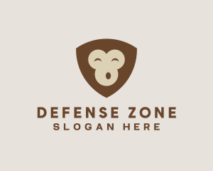 Animal Monkey Shield  logo design