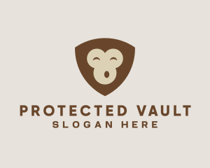 Animal Monkey Shield  logo design