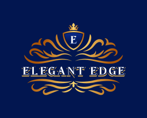 Elegant Crown Shield logo design