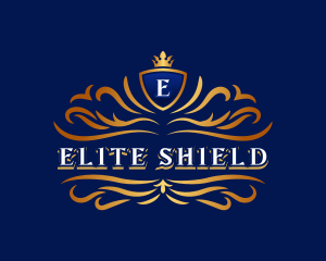 Elegant Crown Shield logo design