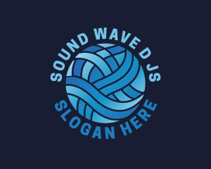 Gradient Waves Globe logo design