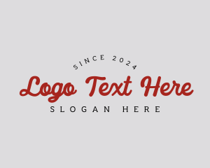 Retro Brand Text logo