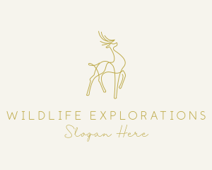 Gold Deer Monoline logo