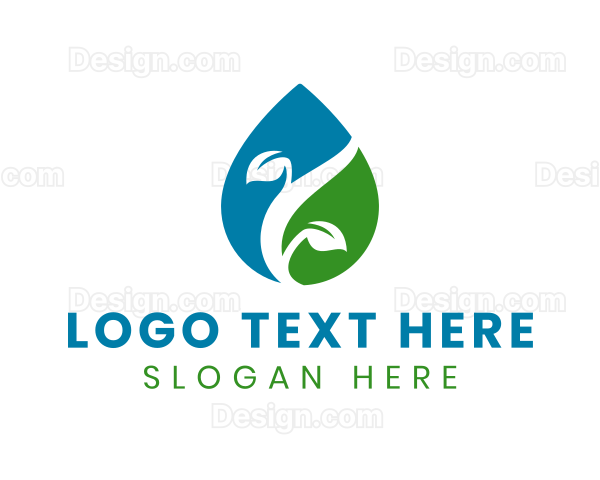 Natural Plant Droplet Logo