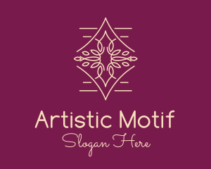 Monoline Floral Decor logo design