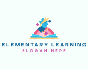 Puzzle Educational Learning  logo design