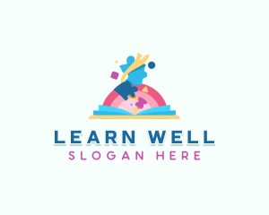 Puzzle Educational Learning  logo design