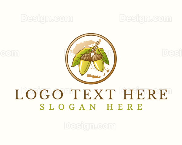 Greece Quercus Ilex Acorn Logo