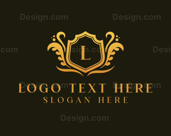 Victorian Luxury Shield Ornament Logo