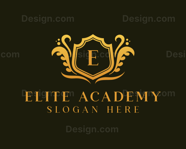 Victorian Luxury Shield Ornament Logo