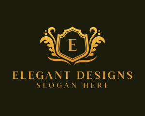 Victorian Luxury Shield Ornament  logo design