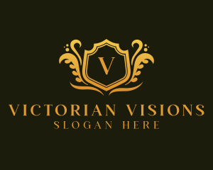 Victorian Luxury Shield Ornament  logo design