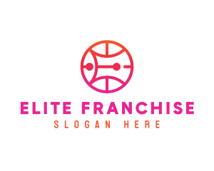 Letter E Basketball  logo design