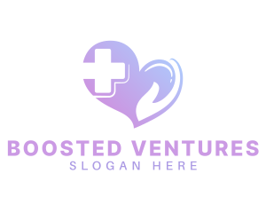 Medical Heart Cross logo design