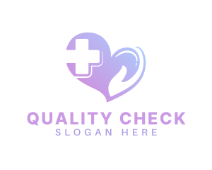 Medical Heart Cross logo design