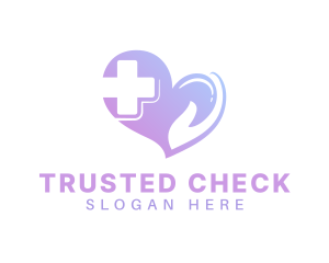 Medical Heart Cross logo design