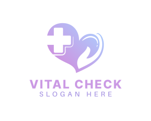 Medical Heart Cross logo design