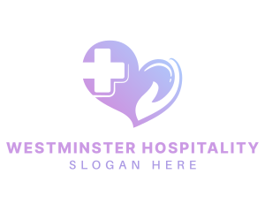 Medical Heart Cross logo design