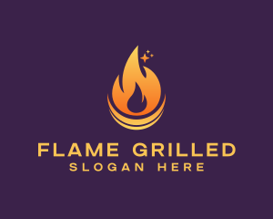 Fire Grill Heat logo design