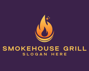 Fire Grill Heat logo design