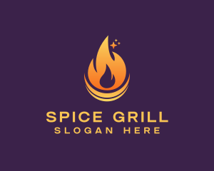 Fire Grill Heat logo design