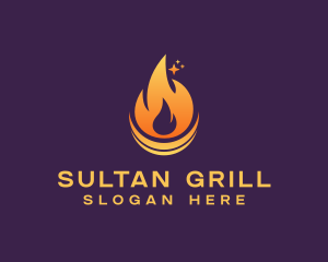 Fire Grill Heat logo design