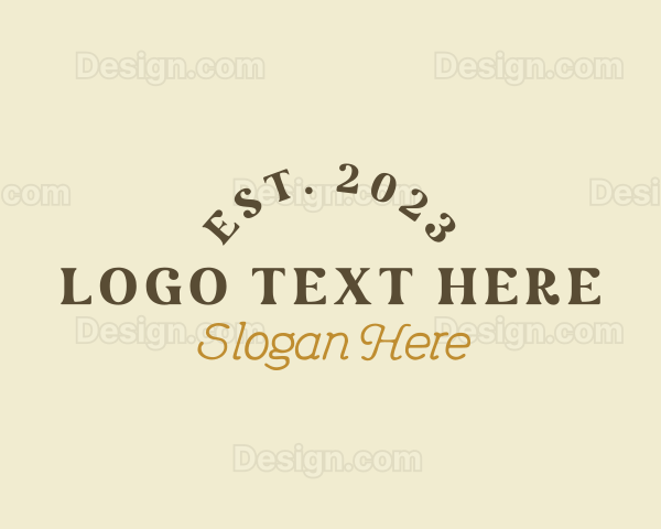 Retro Brand Wordmark Logo